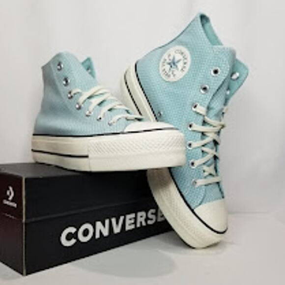 Converse Women's CTAS Lift Hi Tops Size 8.5 Infinity Pool A11625C - Picture 1 of 10